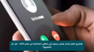 توضيح مهم بشأن فرض رسوم على متلقي المكالمة في مصر 2025.. هل تم التطبيق؟